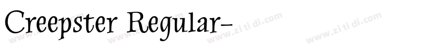 Creepster Regular字体转换